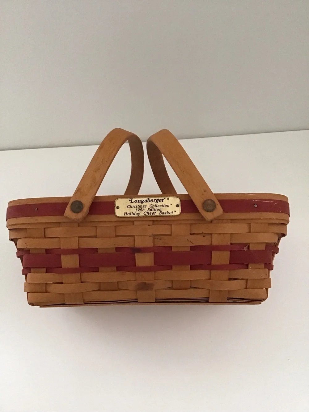 Vintage Longaberger Christmas Collection 1996 Edition Holiday Cheer Basket